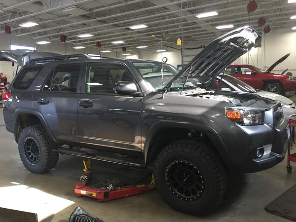 In the shop, everything done in a day except for the alignment (dagggg)!