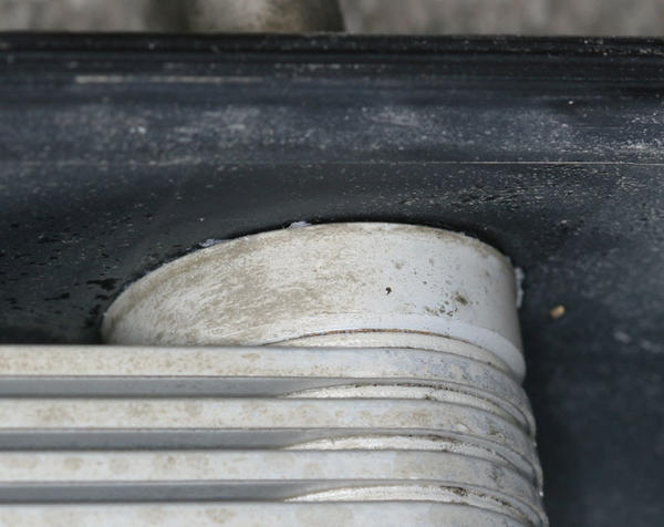 inside of radiator, cooler outlet
