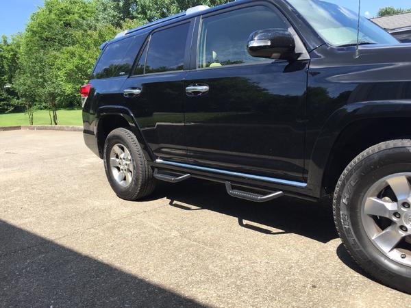 Installed NFab steps on 2012 SR5 with cut rockers.