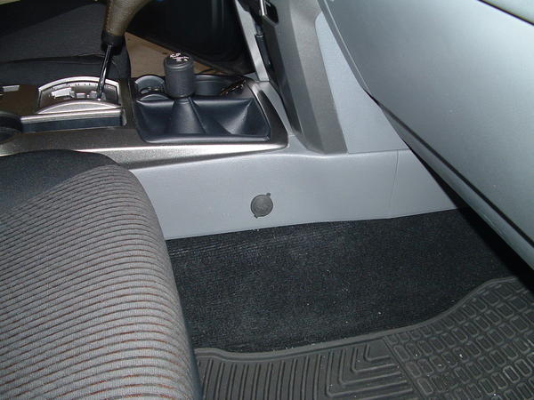 Installed socket with rubber cover closed