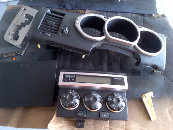 Instr cluster surround, shift trim and HVAC controls coming out.