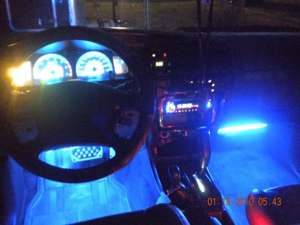 interior lit up at night