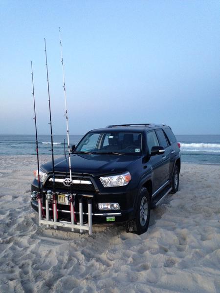 Island Beach State Park with newly fabricated rod rack