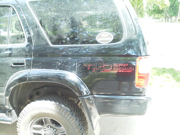It's not TRD supercharged, but I like the looks of the black TRD stickers on the truck. It's definitely offroad capable. #nobullshit2013