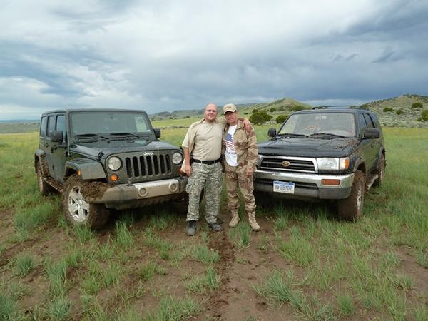 Jake & his Jeep, me & my T4R in N.W. Colorado