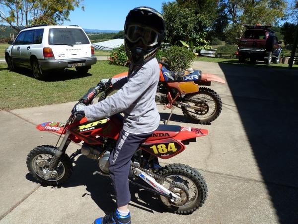 Jakes XR50 with its huge suspension mods has 9" of travel both ends. Rides far better than the XR100 I borrowed !!!