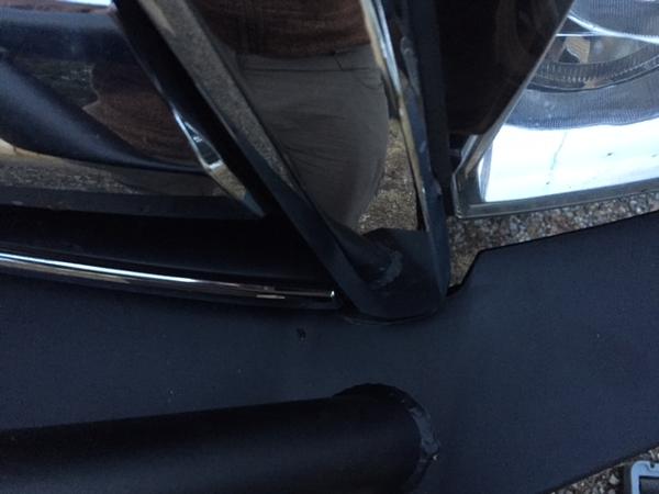 Jason,   this is where the grill is hitting the bumper on the drivers side,  suggestions?