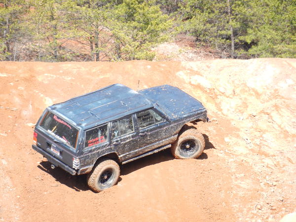 Jeep sideways in the wrong place