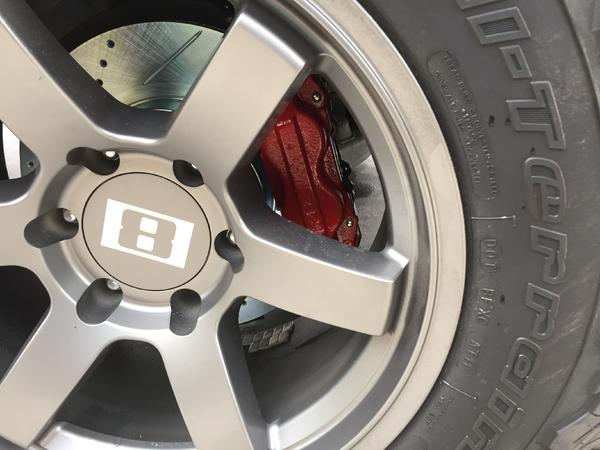 June 18 upgraded to 2005 Tundra brakes.