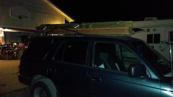 just a little lumber on the rack.