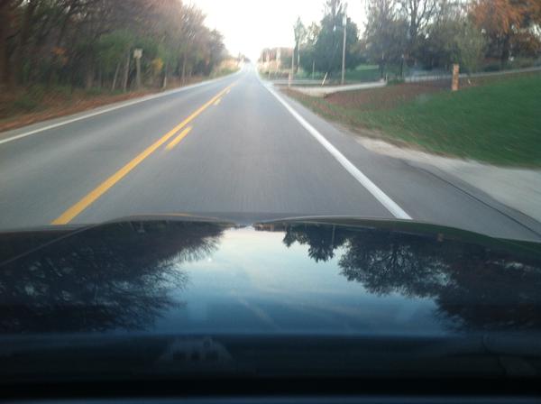 Just after waxing, trying to show off the reflection with my crappy cell phone picture.