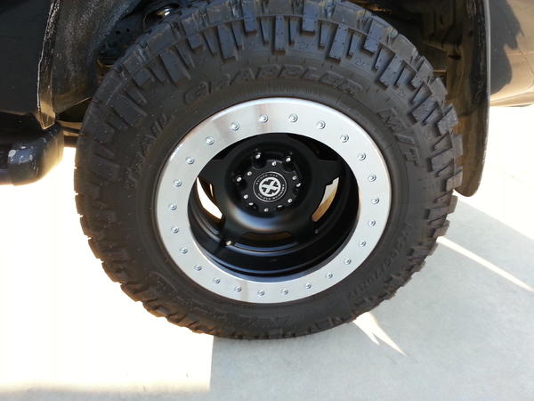 just shy of 33s by a quarter inch
