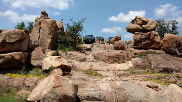 Just some casual Texas trails LOL. Yes we have very challenging rock crawling out here... You'r 4Runner cannot do this. The JKU on 35s did make it dow