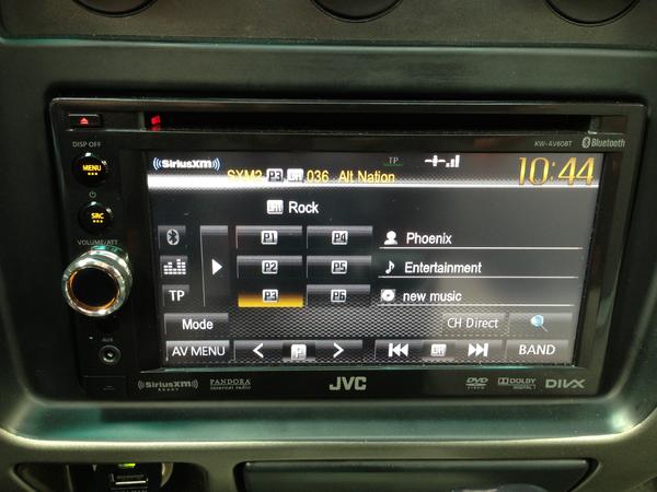 JVC KW AV60 BT multimedia head unit.