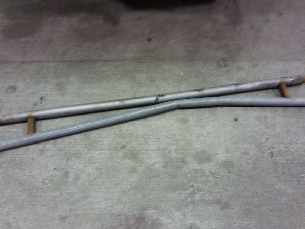 Keep in mind, this was SCH40 galvanized steel pipes. Probably takes 30-35,000 pounds of impact force to do this, and shear it off.