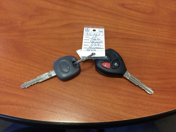 Keys on delivery table