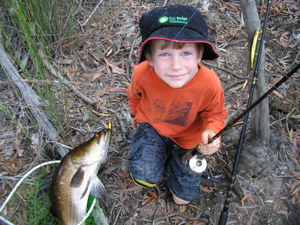 Kids love catching Barramundi, a great eating fish here.