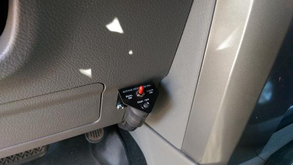 Kodiak Dual battery control mounting location.