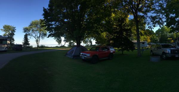 Lakeside campsite