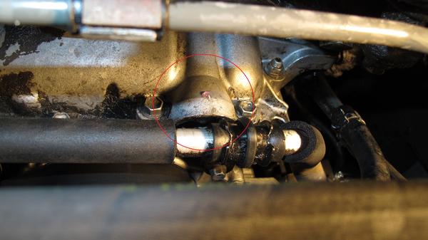 leaking coolant