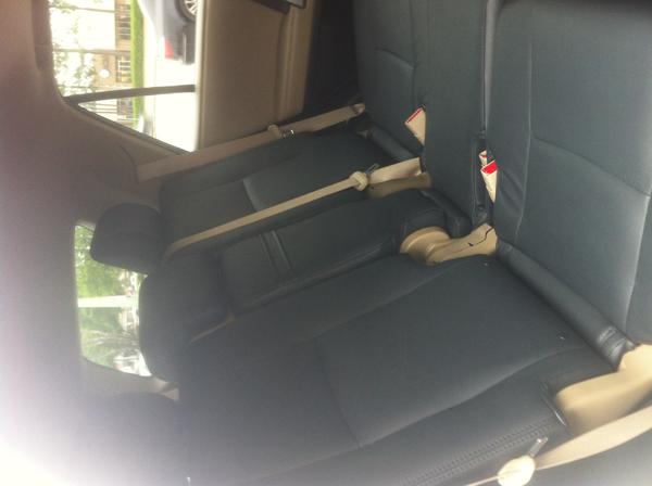 Leather seats on the back row