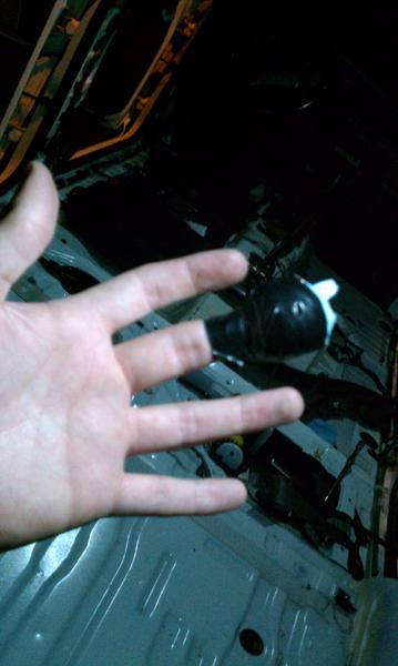 LED lights showing how not to pull off a panel.