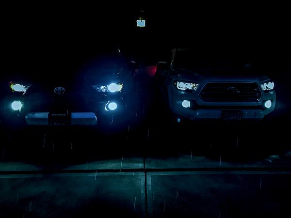 LED low beams and fog lights. 

2017 4Runner TRD ORP (left)
2016 Tacoma TRD Sport 4DR short bed (right)