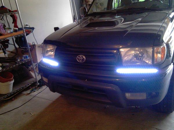 LED strips installed with switch