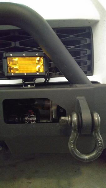 Left shackle and LED fog light