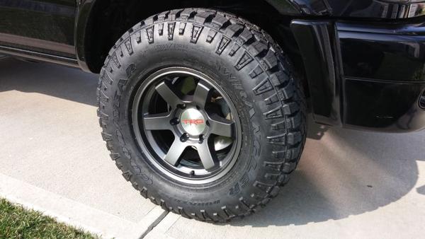 Level 8 MK with -10 offset, swapped center caps for the TRD caps