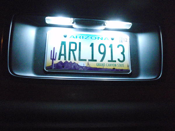 license plate led