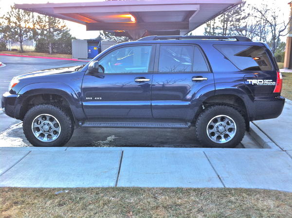 Lift installed FJ CoiLs, Bilstein 5100 set at 2.5, Daystar 1.5 back, It gave me 4 Front 2.5 Rear. Loving it Drives sweet!