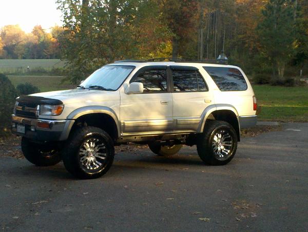 lift- rear- ome 891 ome shocks
     front- eibach 3" lift springs w/ bilstien 5100 adj
     Body- 2" body w/ bumper lift brackets

tires wheels- 33 ni