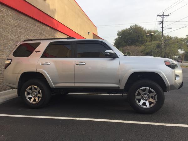 Lift with stock tires.