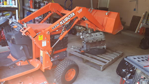 lifting engine out of garage