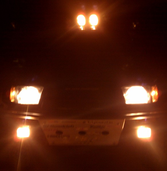 Lighting1 - 2 hella lights on. Inaugural night desert run.