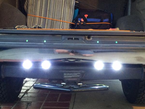 Lights to assist the backup camera