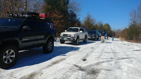 Lined up ready at Trail head in Freetown ma.