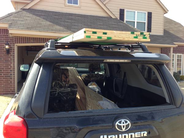 Loaded up with lumber.