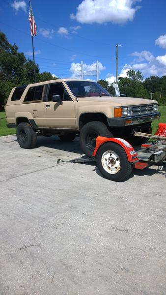 Loading it up from the previous owner's driveway.