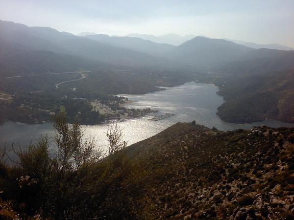 Looking down on Silverwood Lake