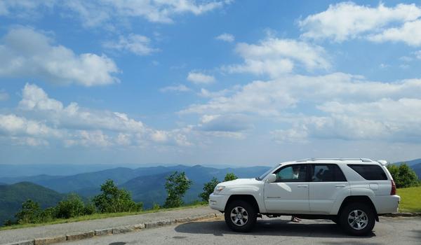 Looking out over the Pisgah National Forest from the Blue Ridge Parkway, near Mt. Pisgah