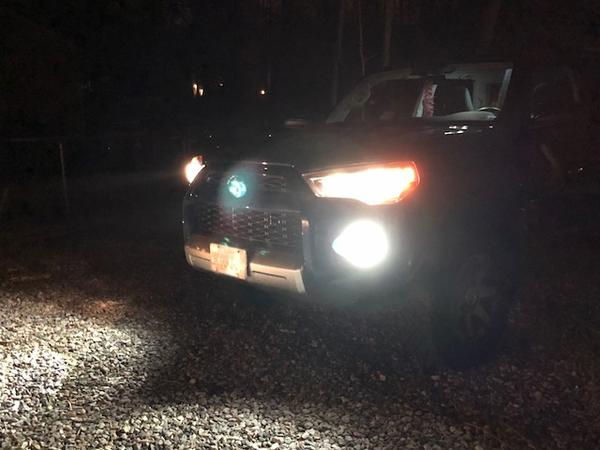 Lots of light. H9 to H11 conversion and LED fogs.