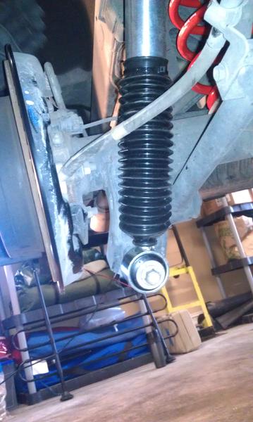 lower shock bolt placed