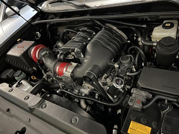 Magnuson supercharger, TRD intake, K&N filter, Magnaflow exhaust.