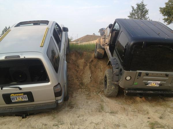 me and a buddys jeep climbing, mine all stock