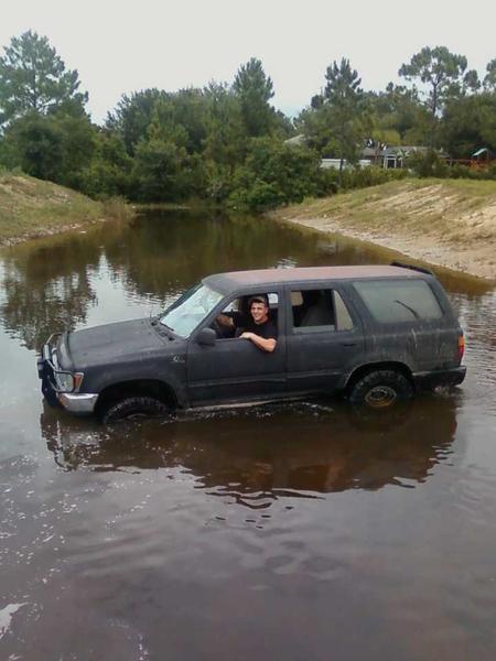 me driving threw a canal...fun times....