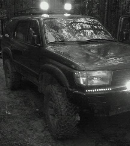 Me pulling out a lifted chevy 1500 on 35s. YOTA POWER BABY!!!! ROLL TIDE!!!!!!!!!