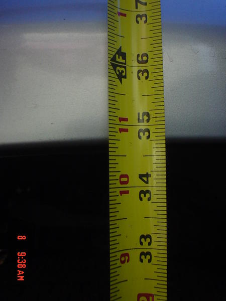 Measurement Before 35" 
-Surface not completely level