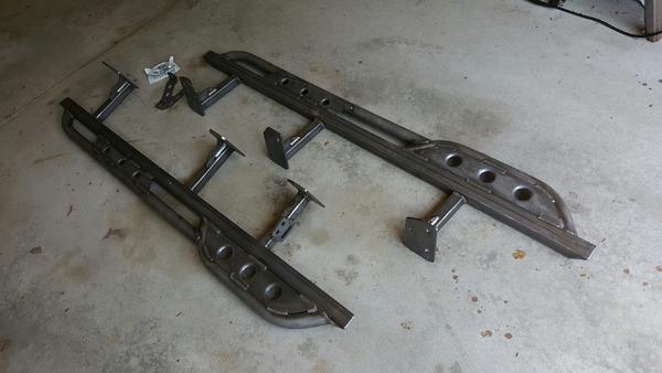 Metal Tech trail sliders, ready for final finish.